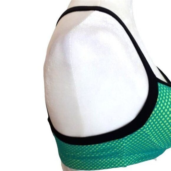 VSX Victoria's Secret Sport Green Blue Black Double Criss Cross Back Straps 32 B - Picture 7 of 11